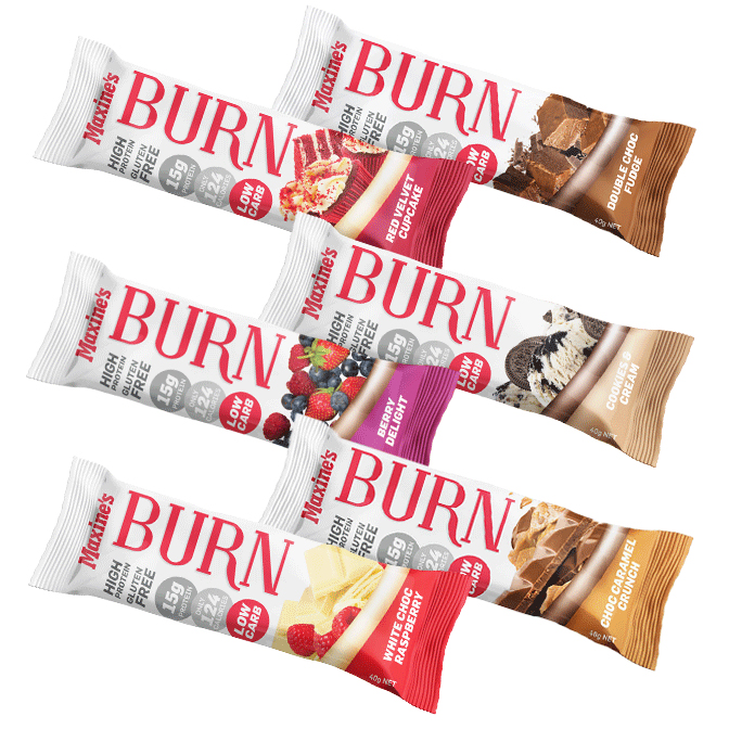 Variety Pack of Maxines Burn Bars 6 Bars Total