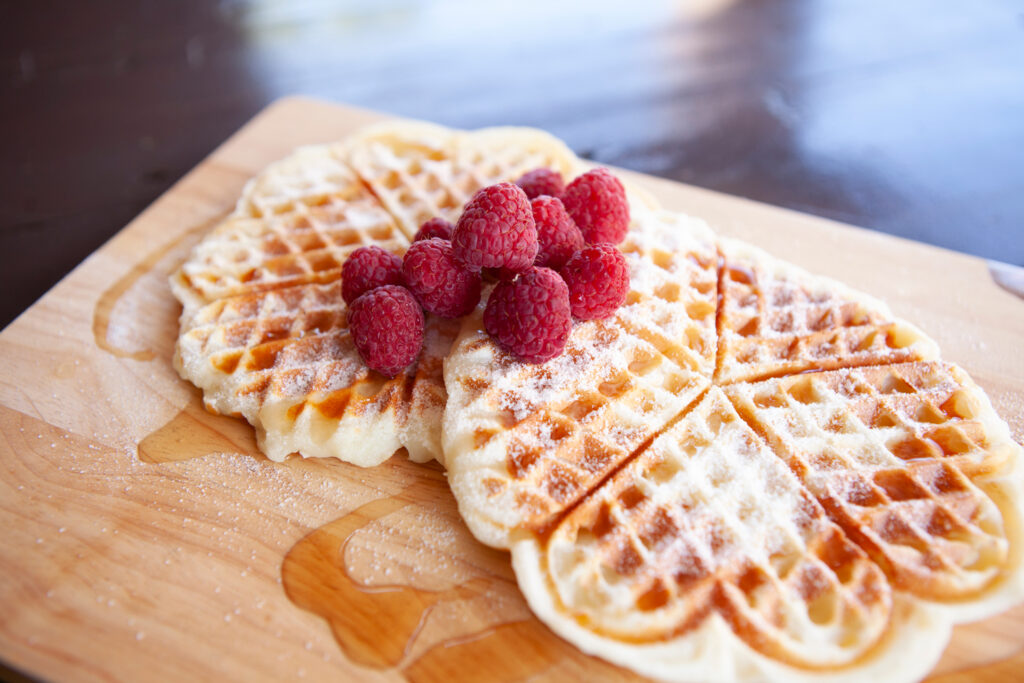 Protein Waffles on table