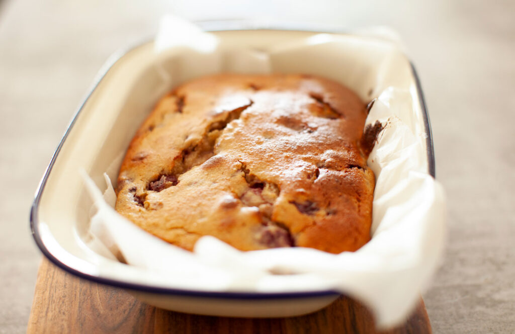 Raspberry Protein Slice out of the oven and baked