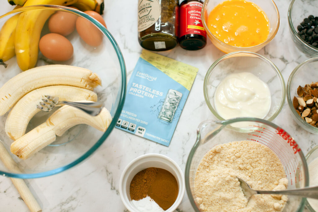 Banana protein muffins ingredients