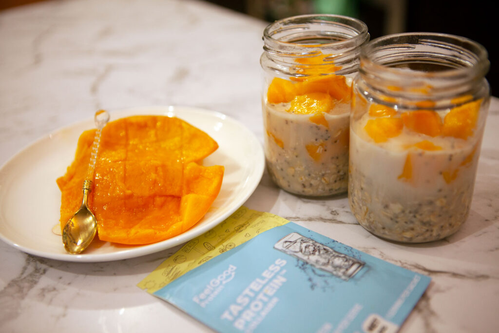 Mango Overnight Protein Oats