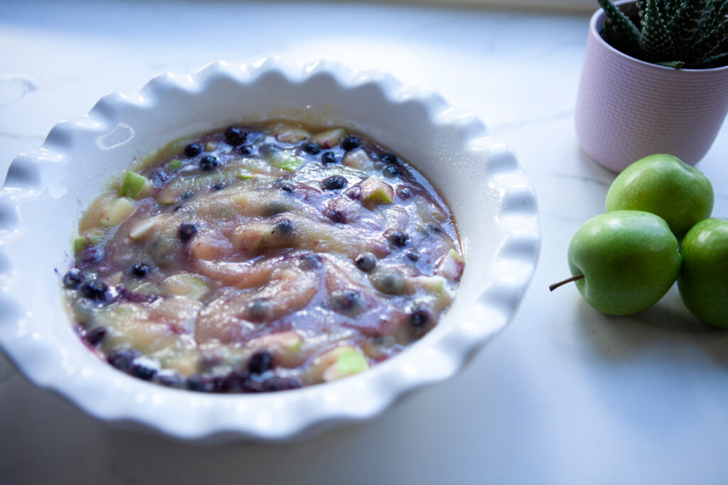 Apple Blueberry protein pie