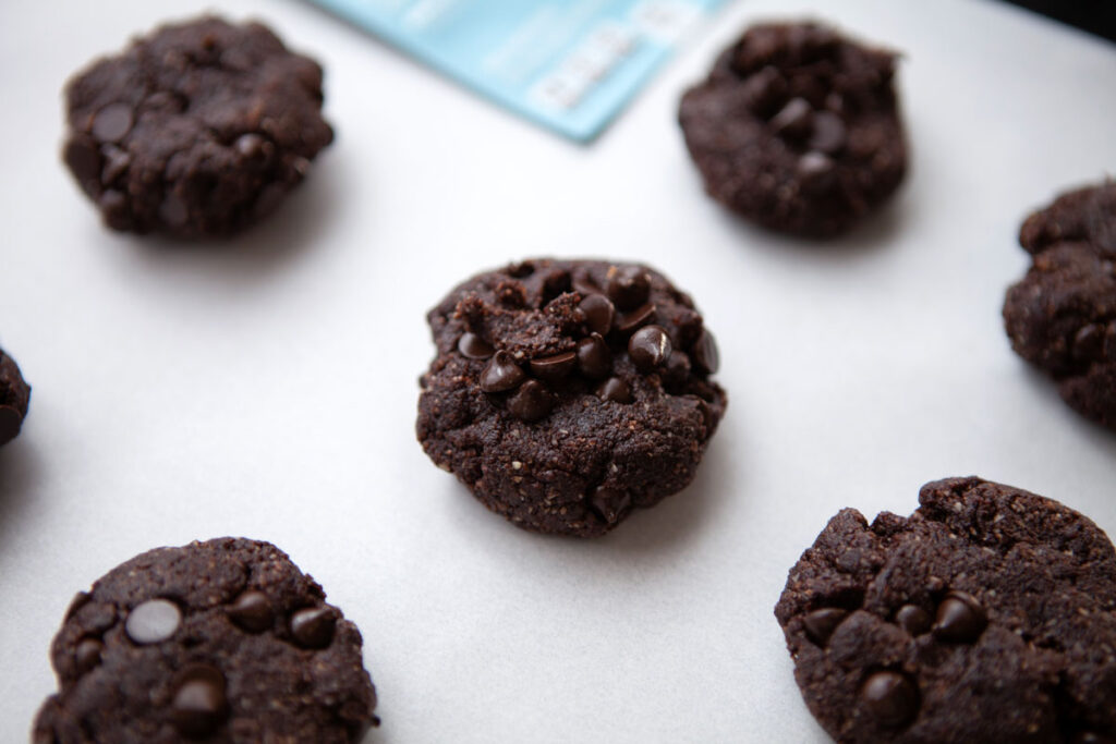 Close up of cookies ready to bake