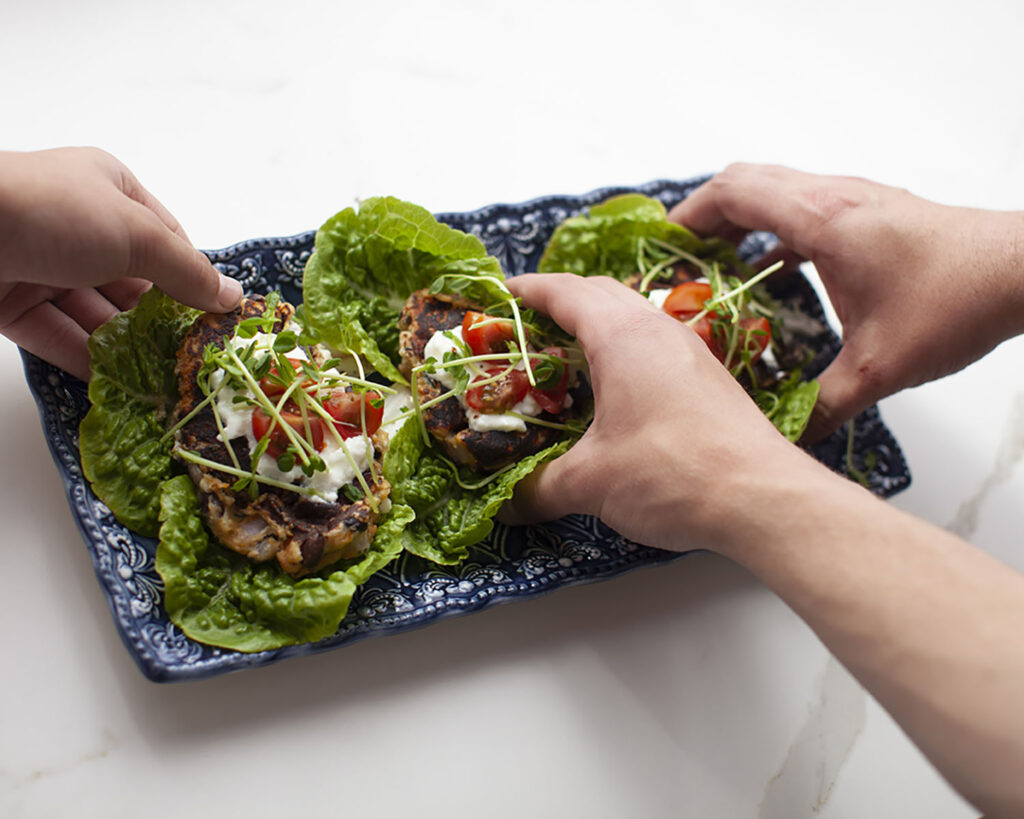 Everyone Dig in to the Freshly Served Black Bean Veg Protein Patties