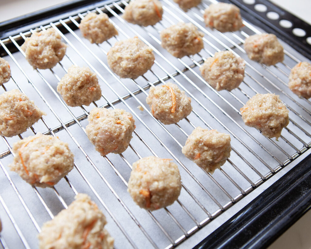 Meatballs on Tray