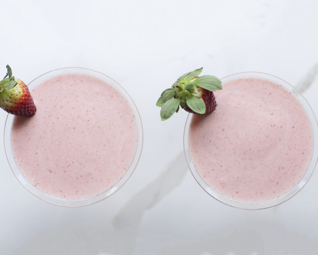 Two Strawberry Watermelon Mocktails