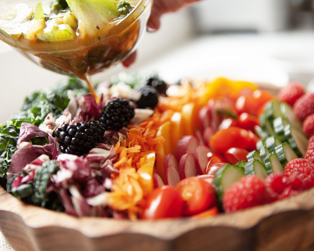 Tomato Salsa Protein Dressing Poured