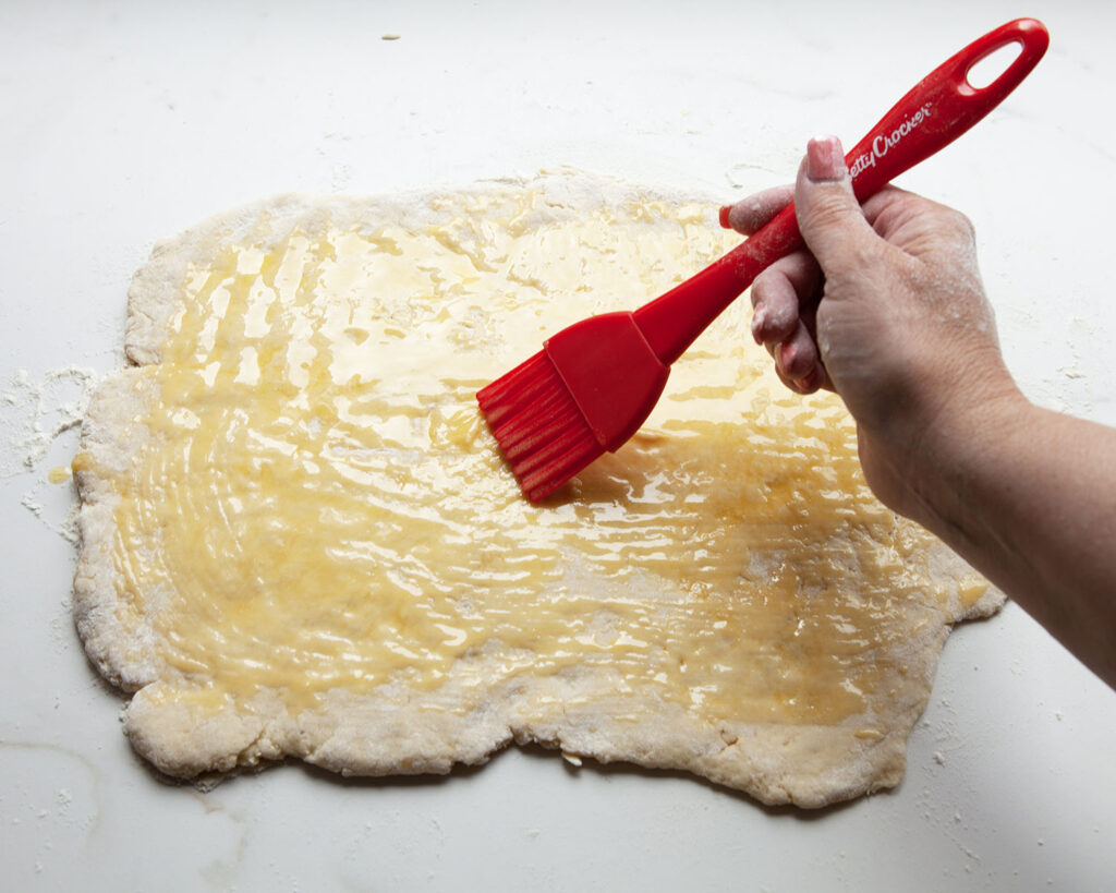 Brush Using Melted Butter