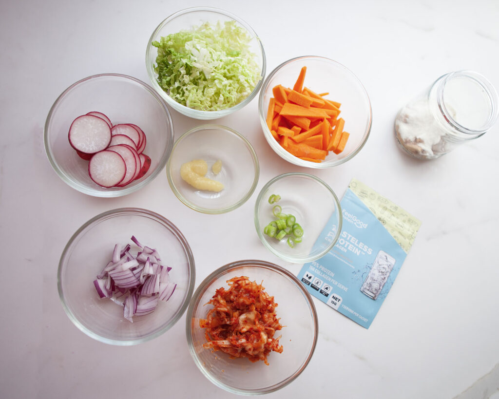 Feel Good Noodle Jars Ready to be Assembled