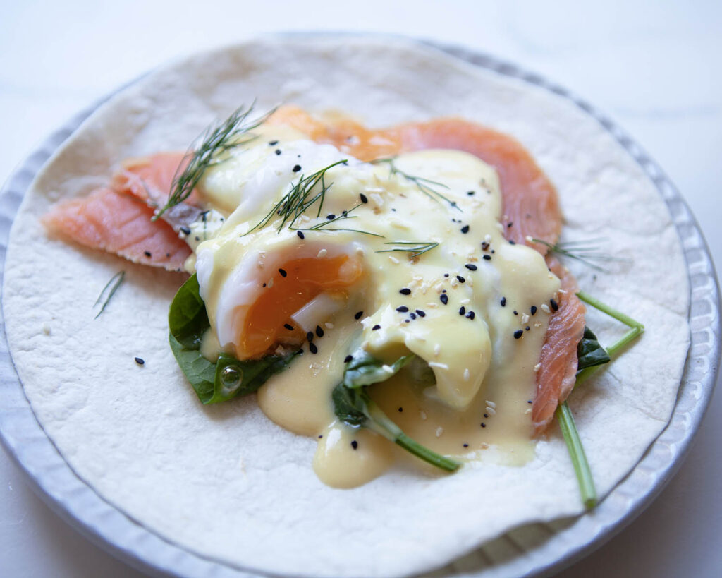 Protein Hollandaise Sauce on Salmon Dish