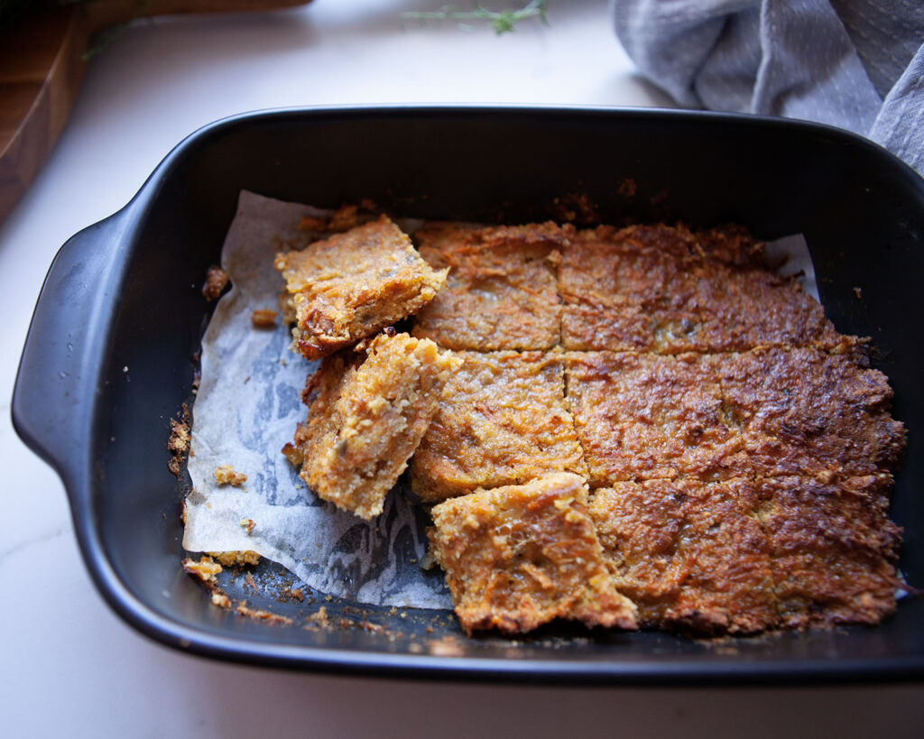 Inside of Sweet Potato Hashbrown Bake