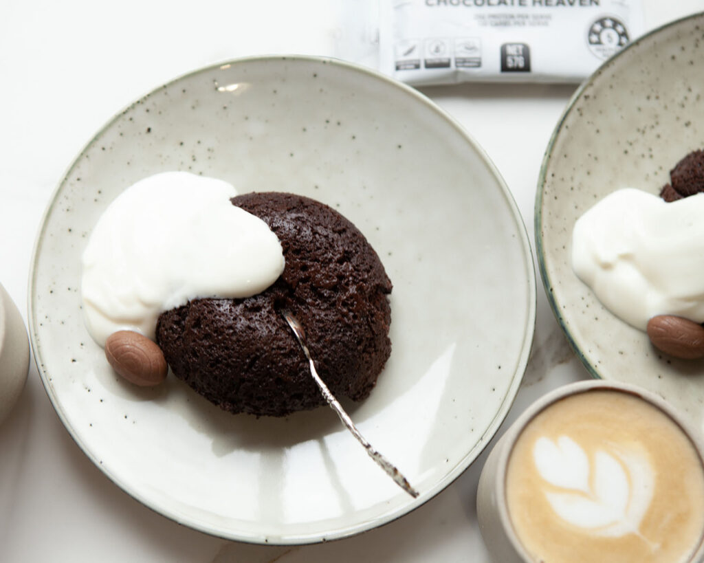 Double Chocolate Lava Cake with Hot Chocolate