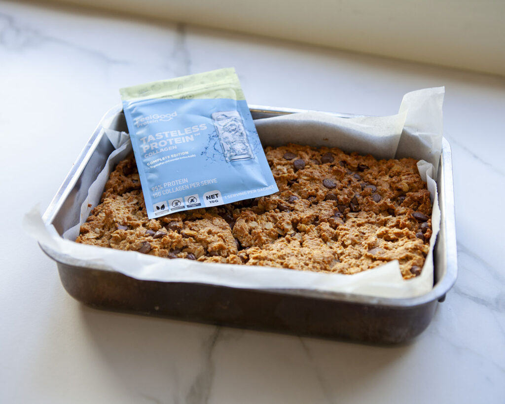 Protein Oat Bar Tray Bake with Tasteless Protein