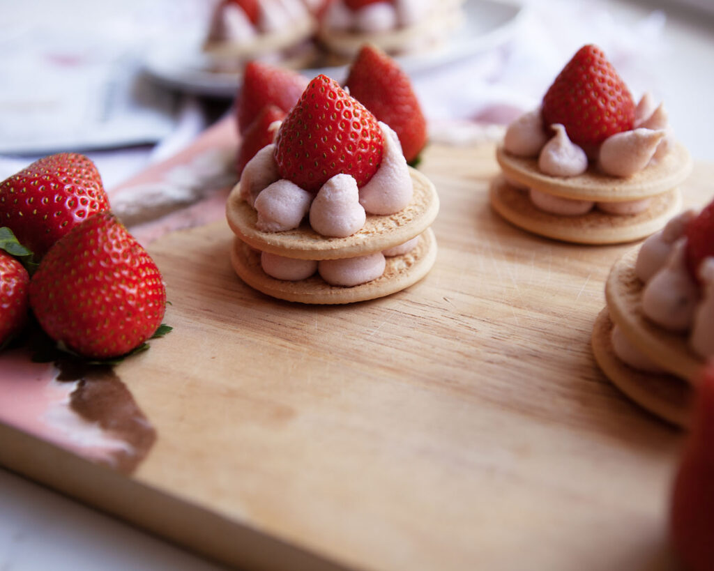 Strawberry Feel Good Layer Cookies Served