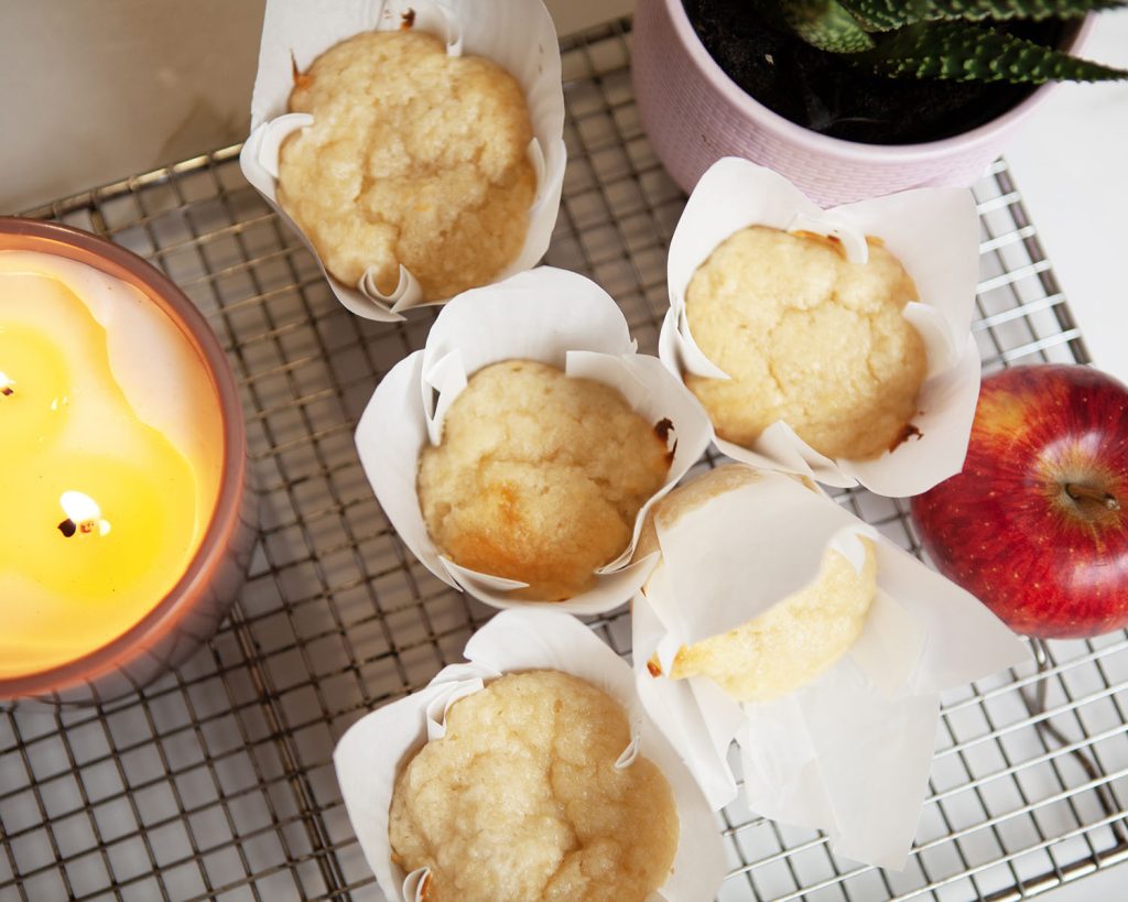 4 Ingredient Apple Muffins Served