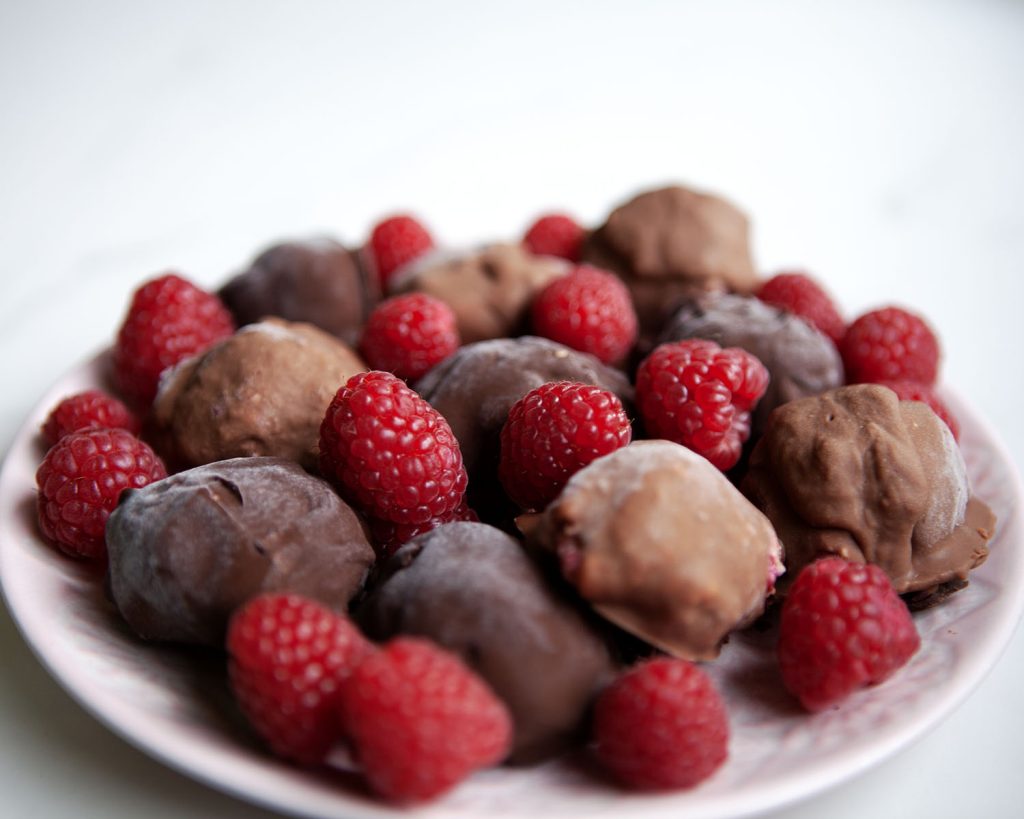 Frozen Cherry Ripe Protein Bites