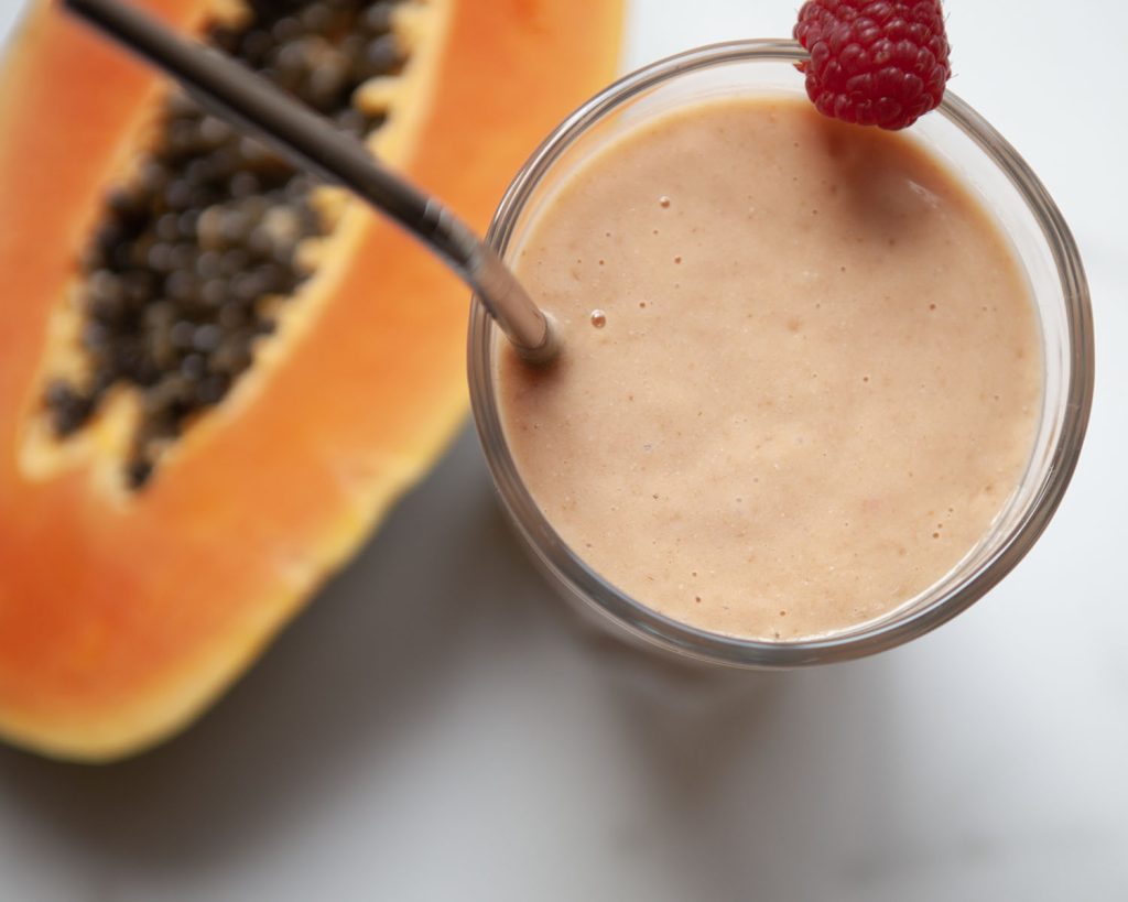 Papaya and Sunrise Smoothie