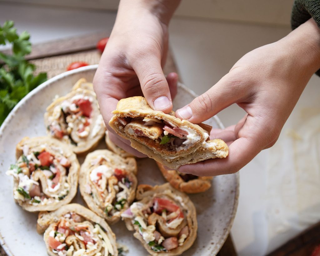 Inside Baked Egg Roll