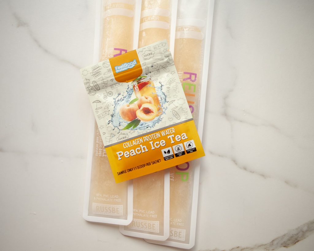 Three Peach Ice Tea Popsicles