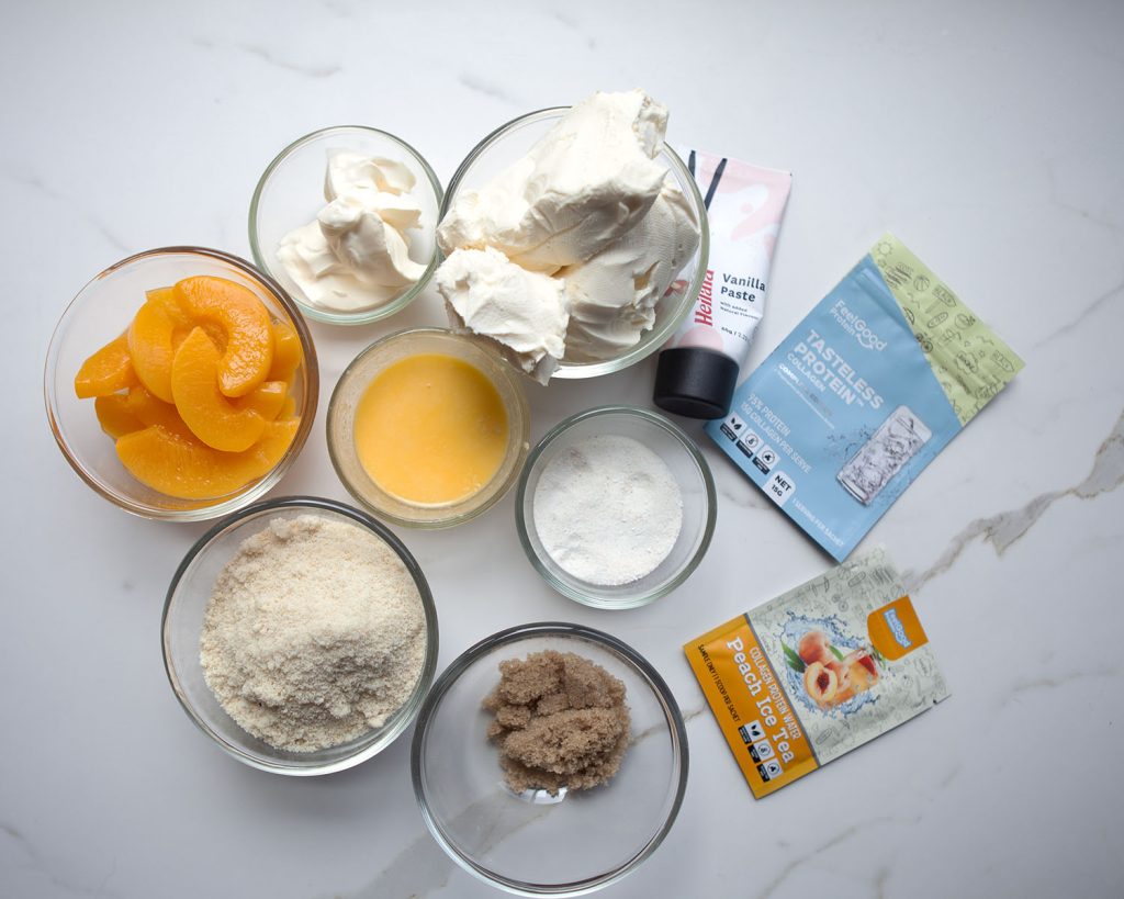 Ingredients used for the protein cheesecake