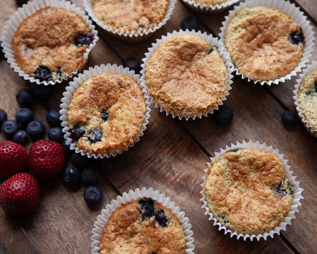 Lemon Blueberry Protein Muffins