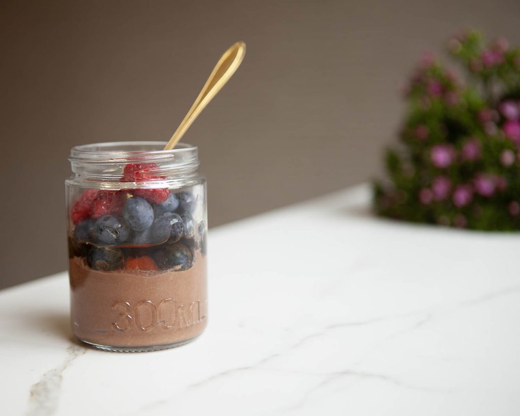 Three Ingredient Chocolate Mousse Served