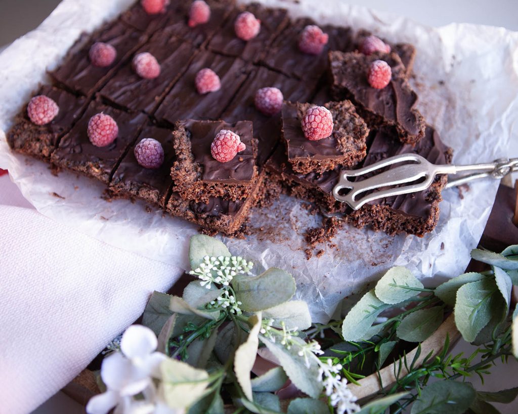 Raspberries Added On Protein Weet Bix Slice