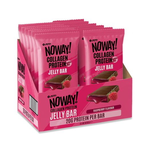Noway Collagen Protein Jelly Bar Box of 12 - Raspberry