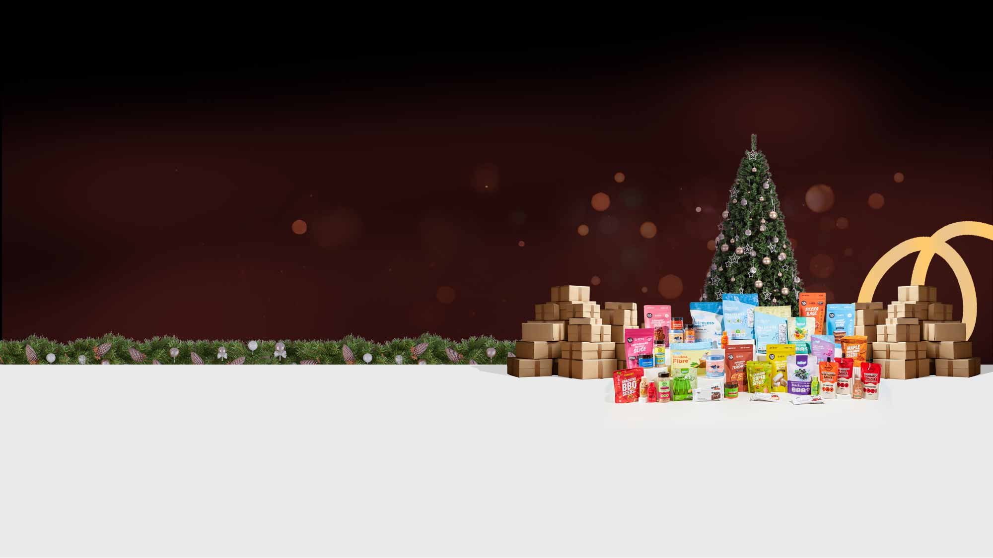 Christmas Free Shipping Homepage Banner For Desktop