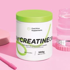 Creatine on a pink background