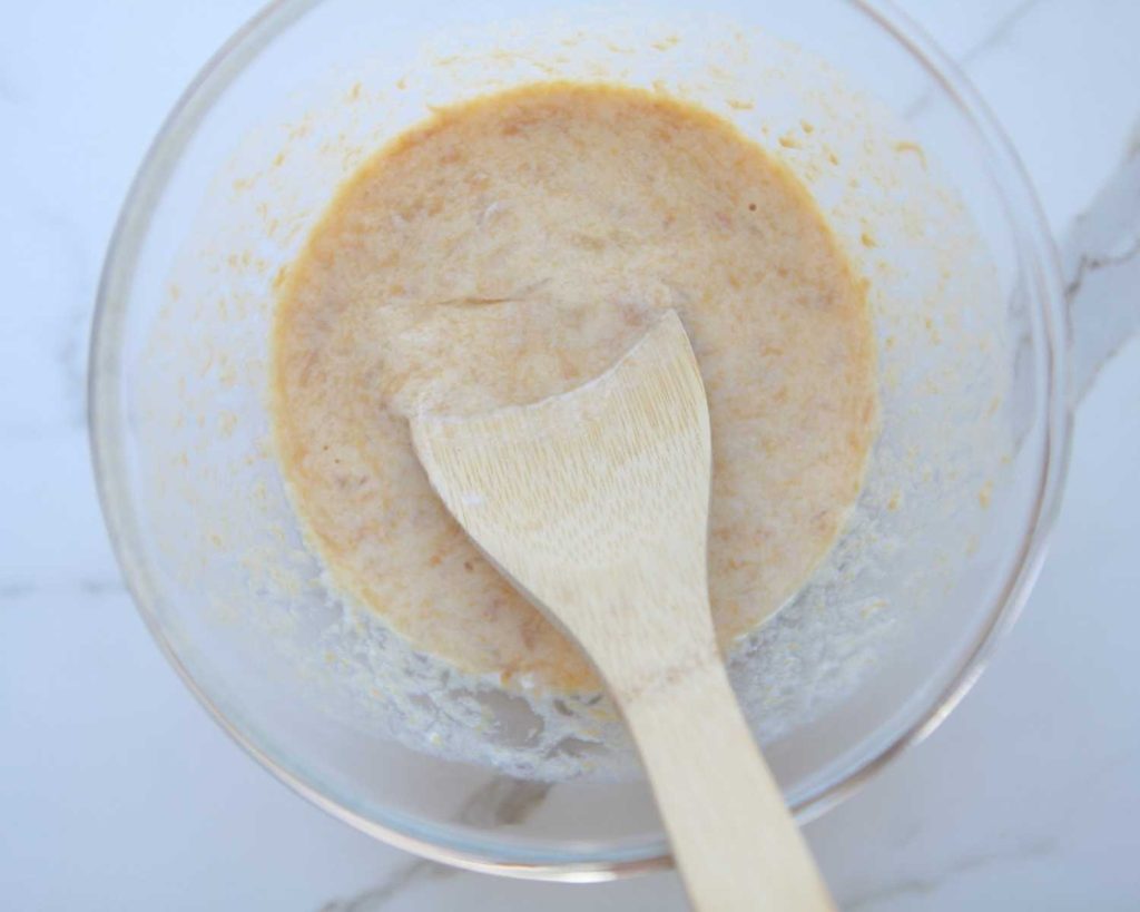 Wet ingredients mixed together