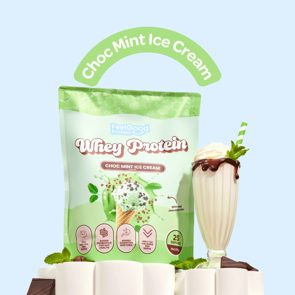 Choc Mint Ice Cream Whey Protein by Feel Good Protein