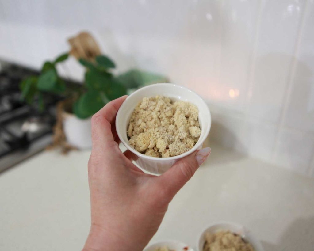 Mini Rhubarb & Apple Crumbles