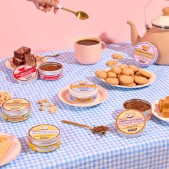 Flavoured Instant Coffee by Feel Good Coffee Assorted Pack 35g with coffee on table