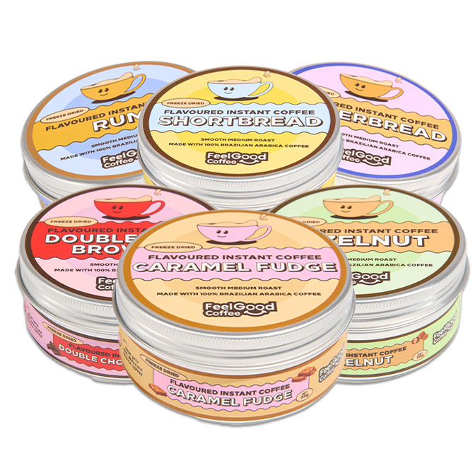 Flavoured Instant Coffee Assorted Pack 35g by Feel Good Coffee