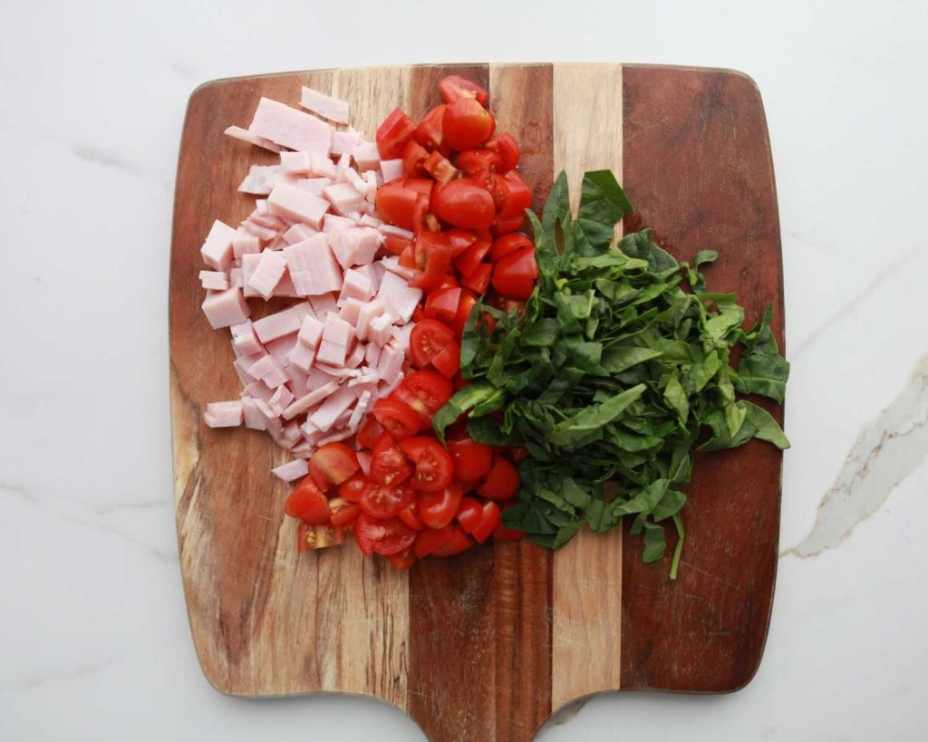 Chopped ingredients