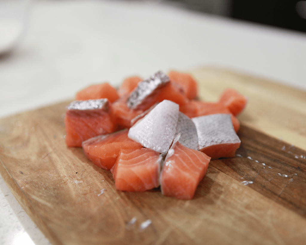 Chopped salmon