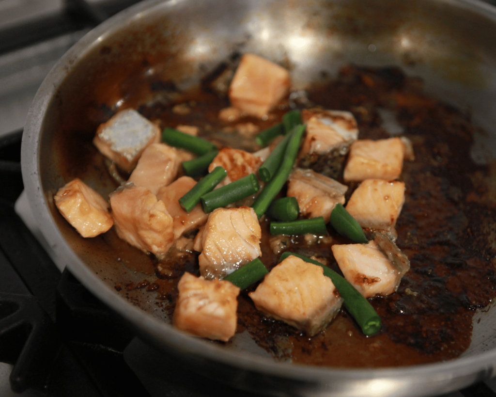 Sticky Miso-Glazed Salmon Bites