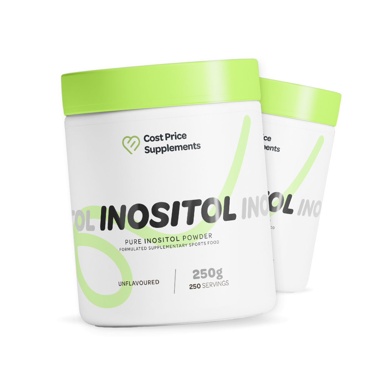 Cost Price Supplements Inositol Powder 250g – pure unflavoured inositol supplement for mood support, insulin sensitivity, and everyday wellness