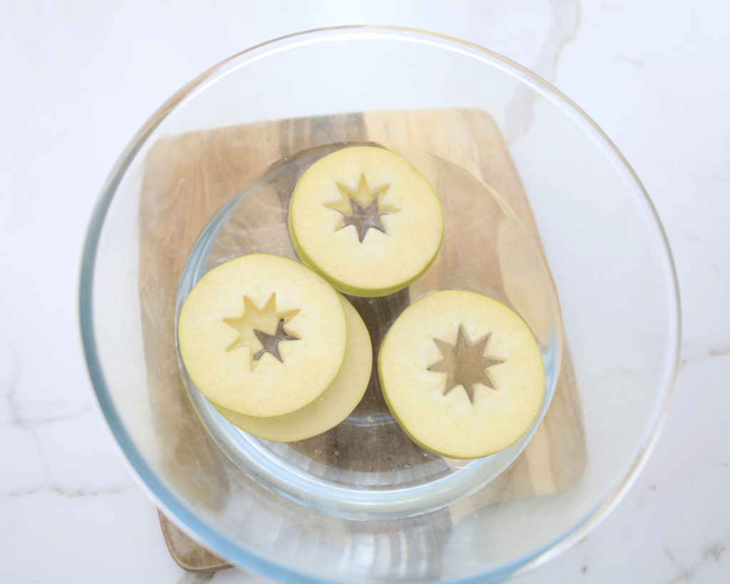 Apples in water