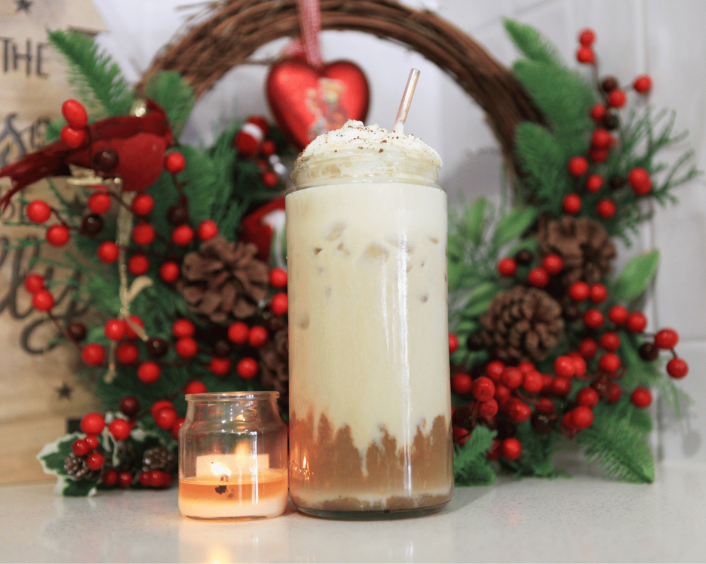 Iced Gingerbread Latte with Vanilla Cold Foam
