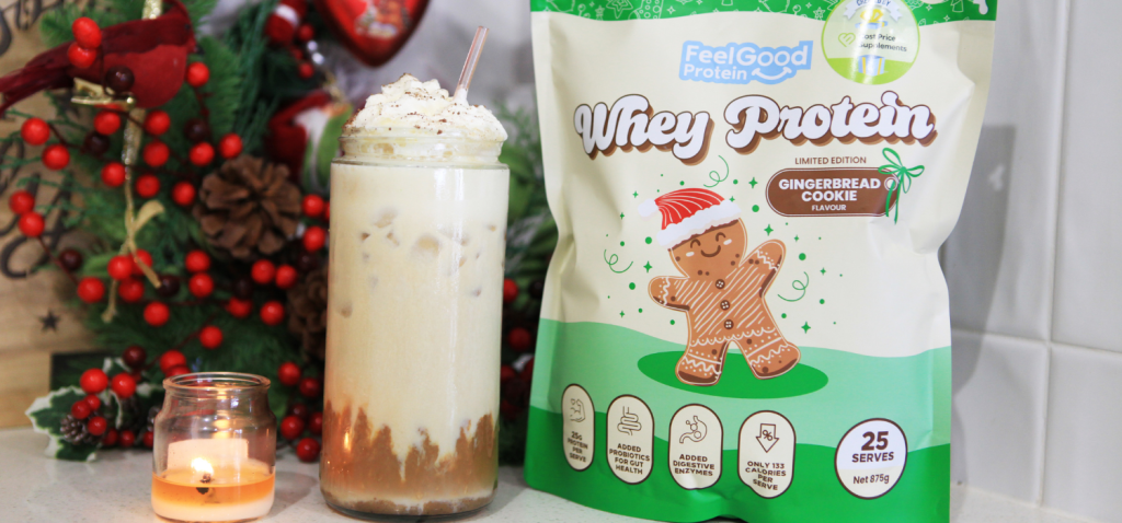 Iced Gingerbread Latte with Vanilla Cold Foam - Website Header