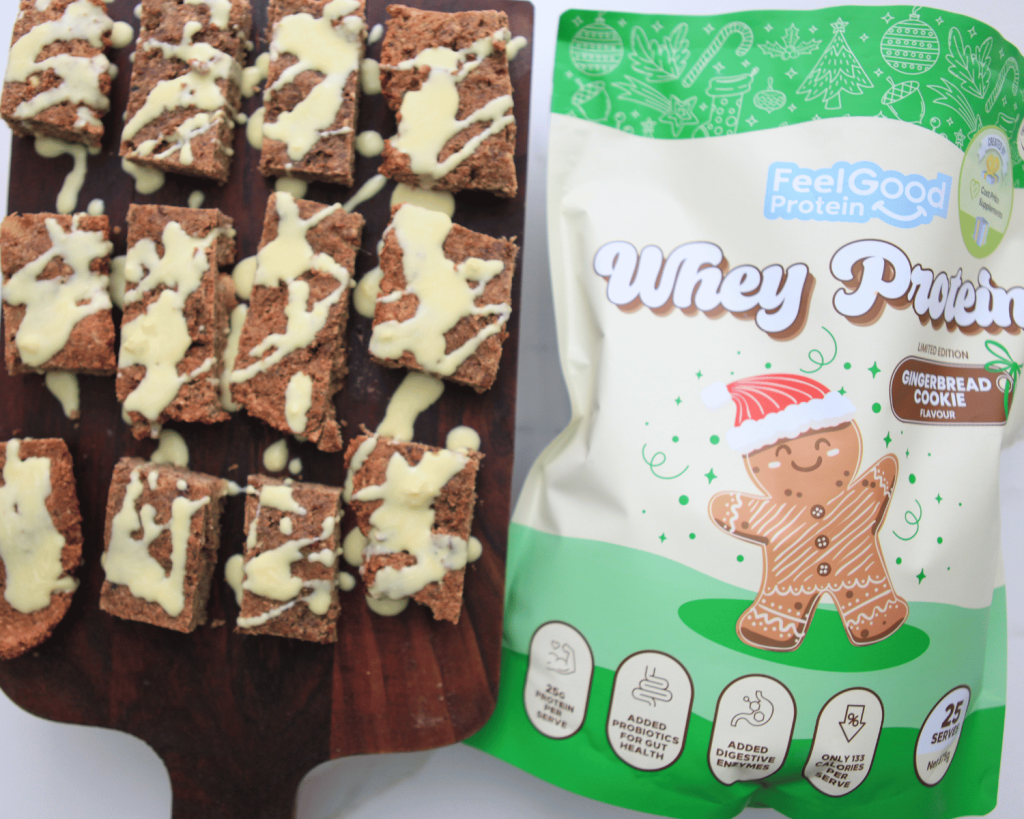 Gingerbread Cookie Protein Slice