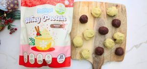 Chocolate Eggnog Protein Balls - Website Header