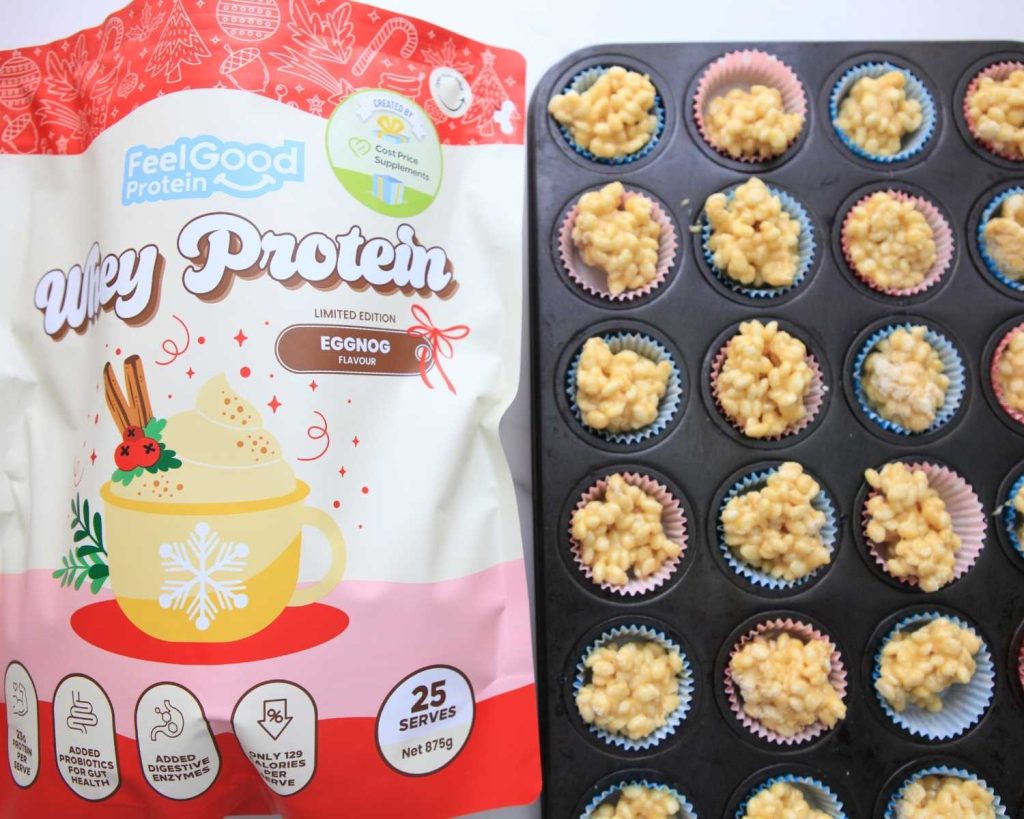 Mini Protein Eggnog Crackles