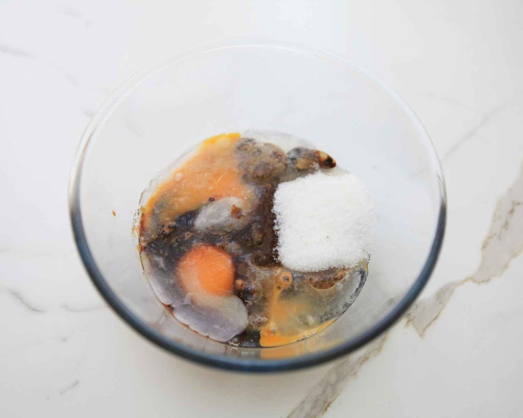 wet ingredients in bowl