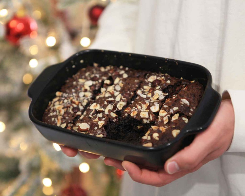 hazelnut coffee protein brownies