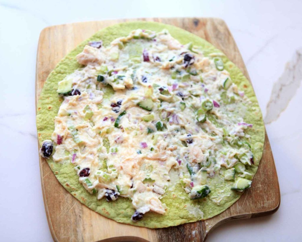 Chicken mix spread out 