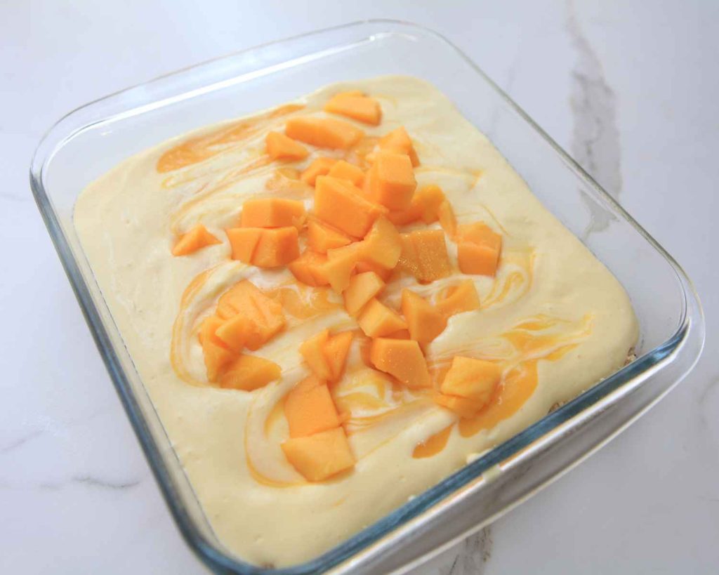 Festive Protein Mango Cheesecake