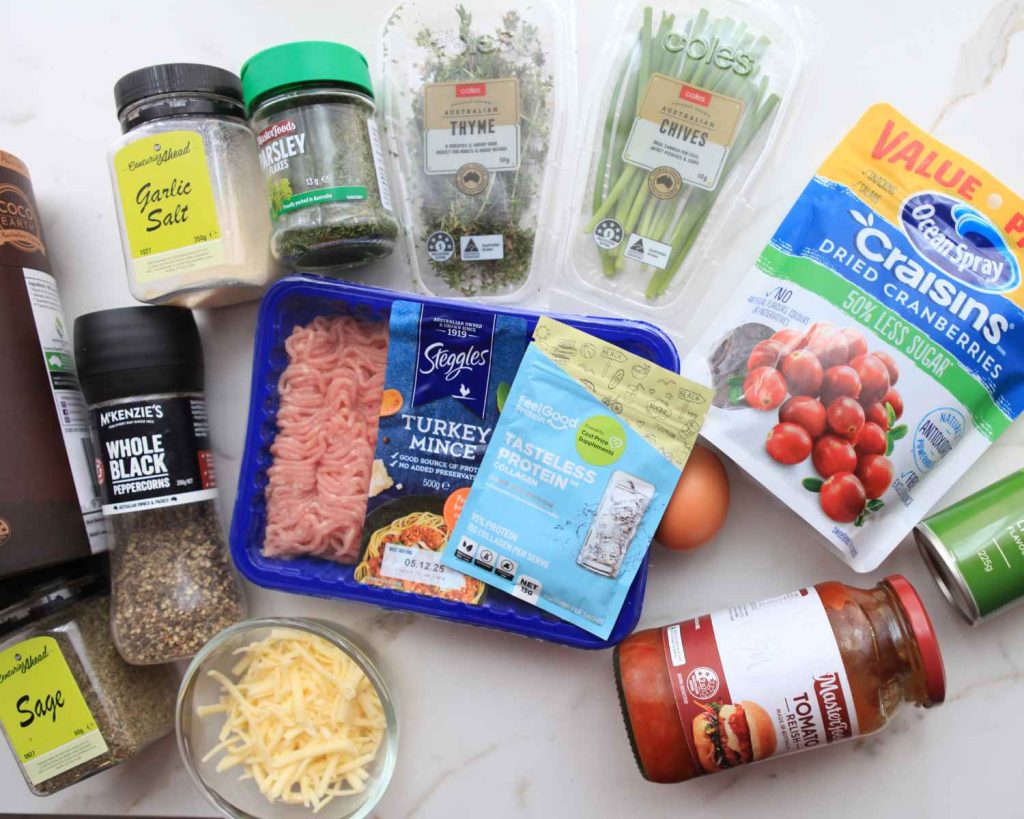 Ingredients to make Turkey Stuffing Balls